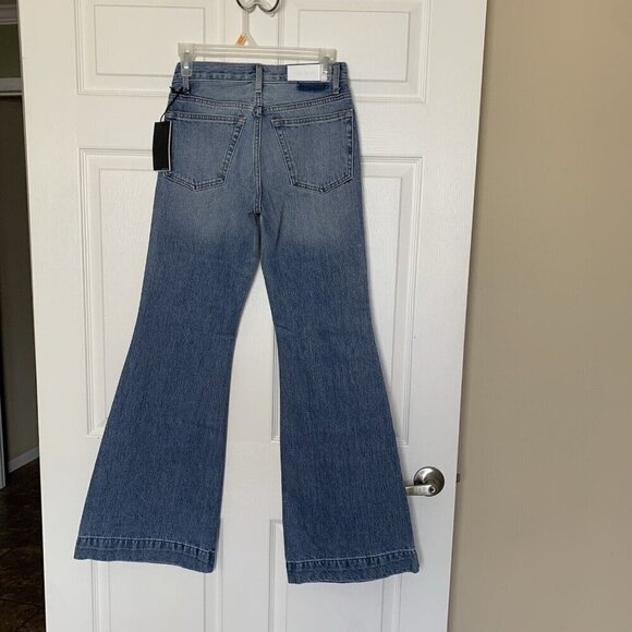 RE/DONE Bell Bottom Jeans Blue 148-03W70LRBL Women’s Size 23 Anthropologie - Picture 9 of 16